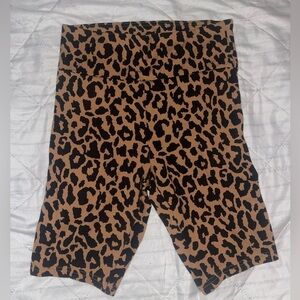 Cheetah Print Bike Shorts
